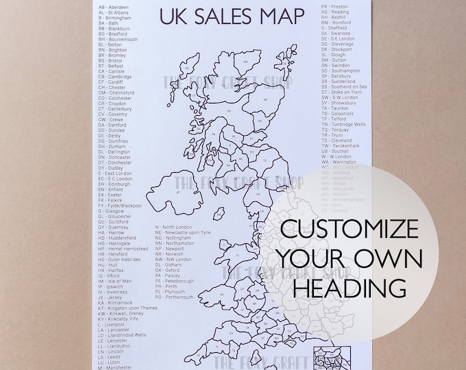 UK Postcode Map for Small Businesses // Order Map, Sales Map | Track ...