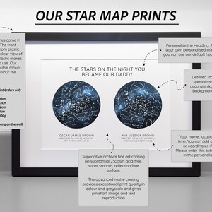 Personalised Star Map Print, The Night You Became My Dad / Mum image 8