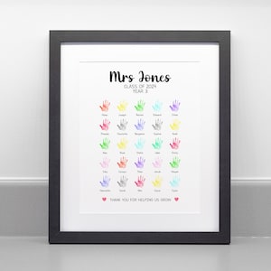 Gepersonaliseerde leraar klasse print, einde termijn, leraar cadeau print