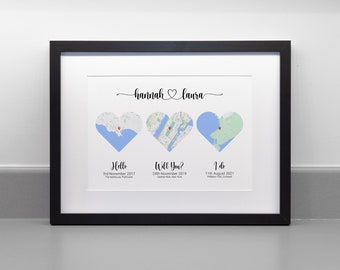 Personalised Hello Will You I Do Print, Wedding Anniversary Gift