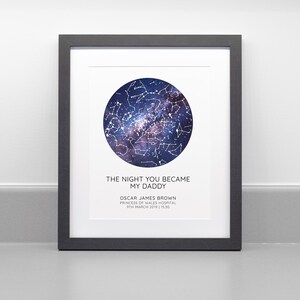Personalised Star Map Print, The Night You Became My Dad / Mum image 3