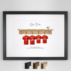 Personalized Football Family Print, Father's Day Gift