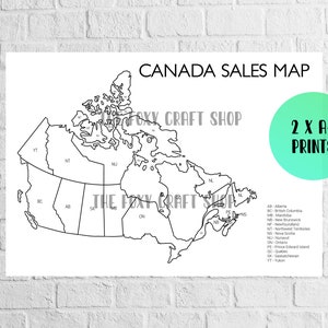 2 x Carte d’état du code postal personnalisé du Canada, Carte des ventes, Carte des commandes, Impression