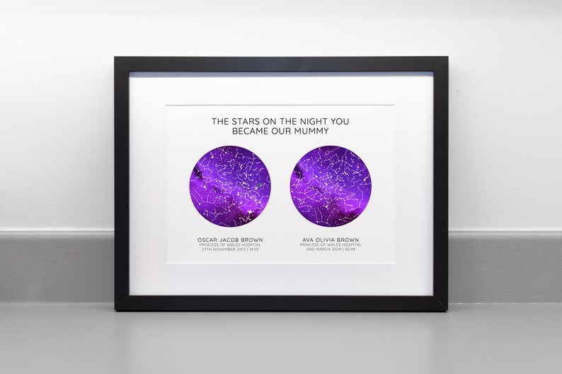 Personalised Star Map Print, The Night You Became My Dad / Mum image 7