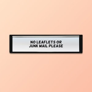 Kein Junk-Mail Briefkasten Vinyl, Keine Blättchen Tür Vinyl, Briefkasten Aufkleber, 29 Farben