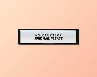 No Junk Mail Letterbox Vinyl Sticker, 29 Colors