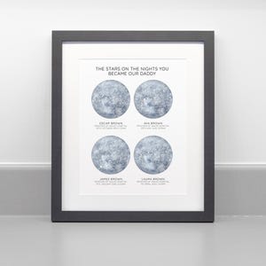 Personalised Star Map Print, The Night You Became My Dad / Mum image 4