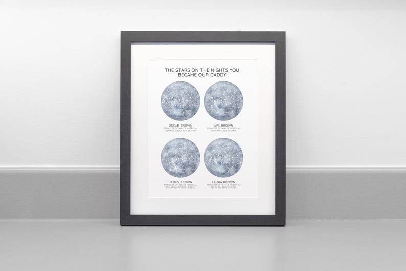 Personalised Star Map Print, The Night You Became My Dad / Mum image 4