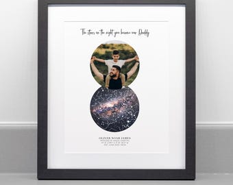 Personalized Star Map Print, Father's Day Gift, Fine Art Archival Paper