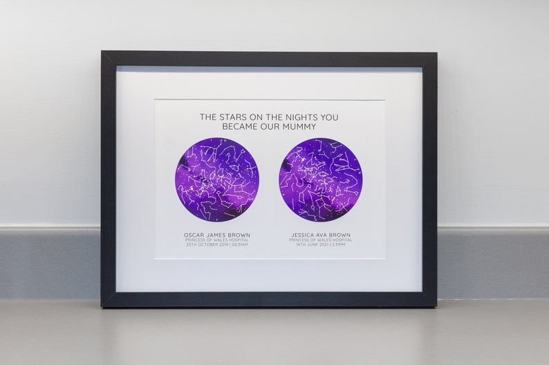 The Night You Became My Dad / Mum Personalised Star Map Print, Professional Fine Art Archival Paper image 4