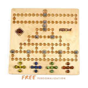 WOODEN BOARD GAME, Multi Players Game, Barricade Barrishift Personalized 14&quot;X14&quot; Board Game, Family Modern Games Gifts