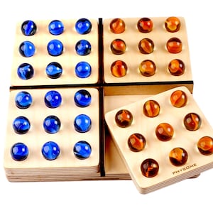 WOODEN BOARD GAME, Strategy Games, 3D Wooden Cube Puzzle Pentago Game Gift For Friend, Board Game Family Games For Her
