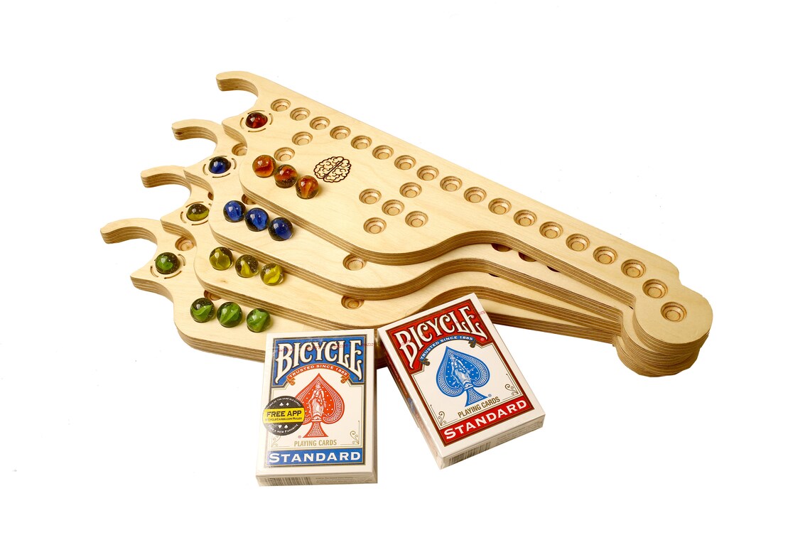 JOKER BOARD GAME Wooden Board Game Jokers and Marbles Etsy