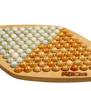 STRATEGIE-SPIELE, MARMOR-Spiel, Hex-Brett 2 Spieler Tischspiele, Familien-Brettspiel, niedliches attraktives Glasmurmeln-Schichtholz-Brettspiel