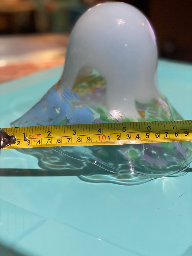 Beautiful Hand Blown Glass Lamp Shade Pendant Cover Etsy