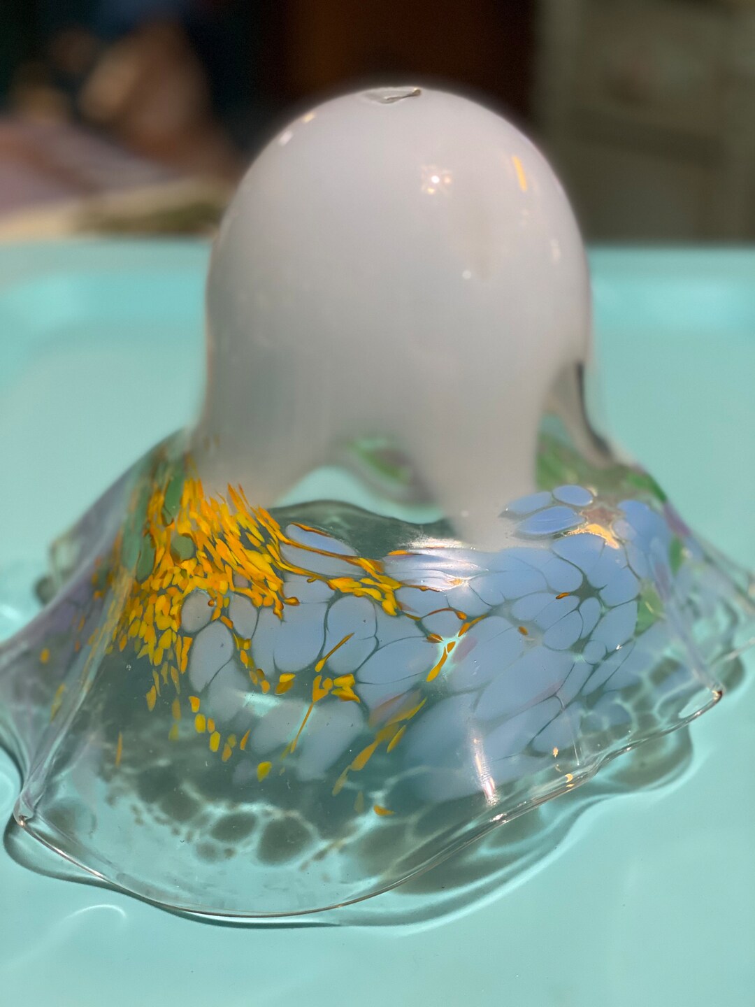 Beautiful Hand Blown Glass Lamp Shade Pendant Cover Etsy