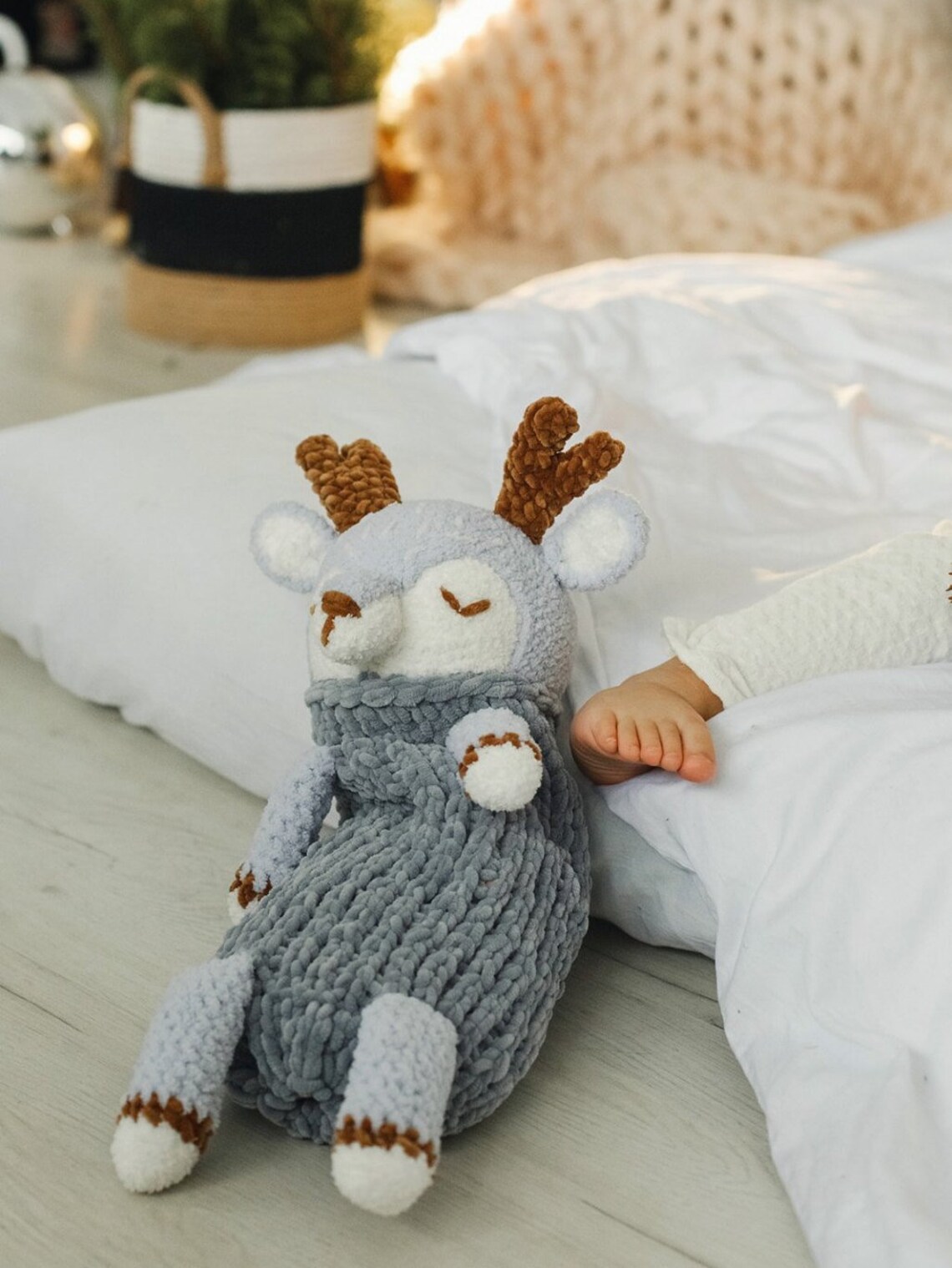 Stuffed animal pajama bag. Stuffed animal for baby. Baby Etsy