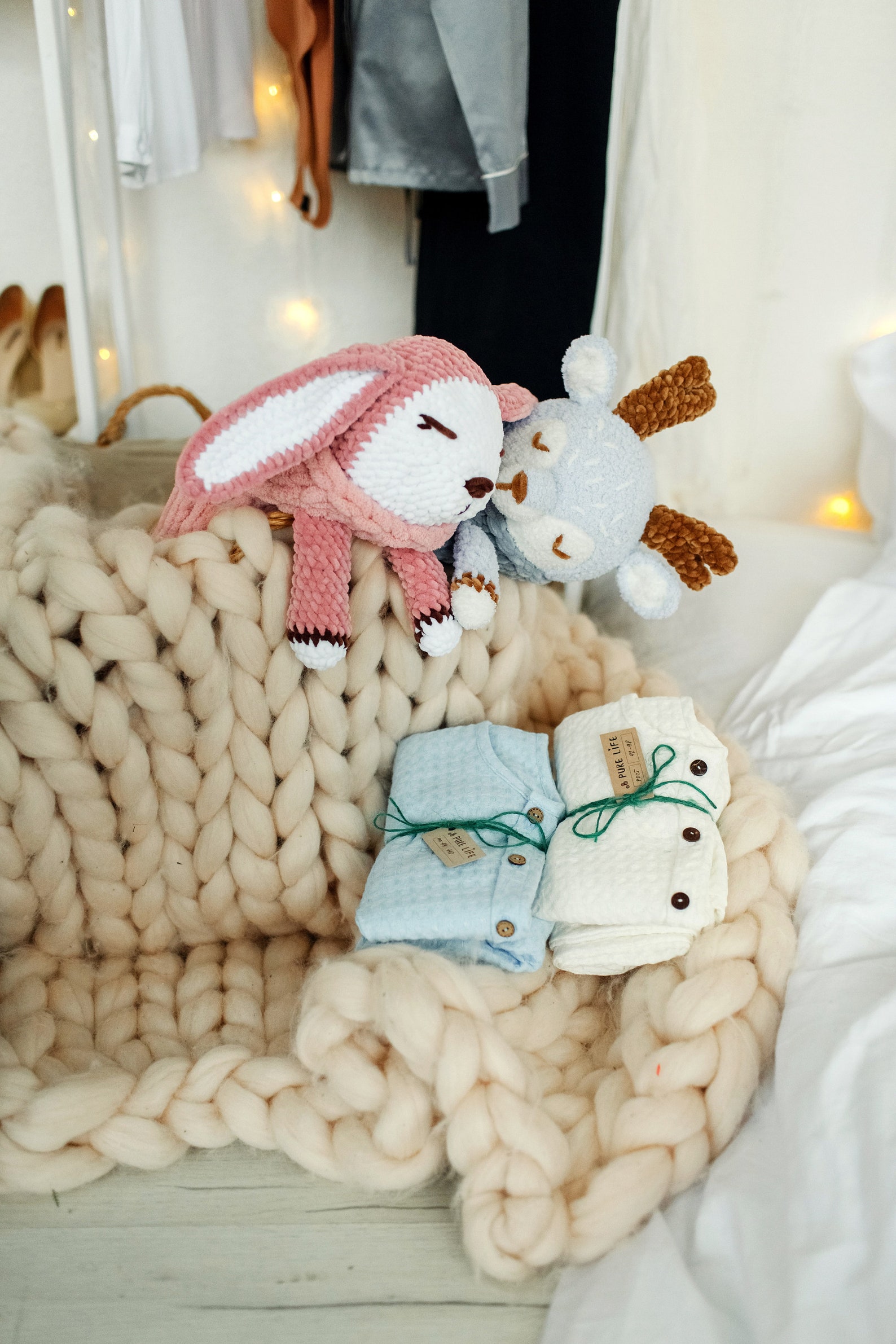 Stuffed animal pajama bag. Stuffed animal for baby. Baby | Etsy