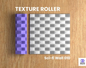Sci-Fi Wall 010 | Polymer Clay Seamless Texture Roller | Digital STL File