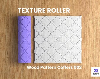 Cofres de patrón de madera 002 / Rodillo de textura sin costuras de arcilla polimérica / Archivo STL digital