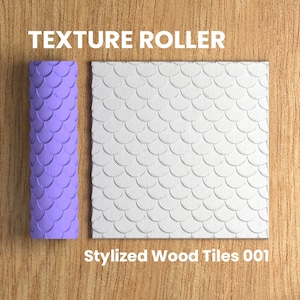Stylized Wood Tiles 001 | Polymer Clay Seamless Texture Roller | Digital STL File