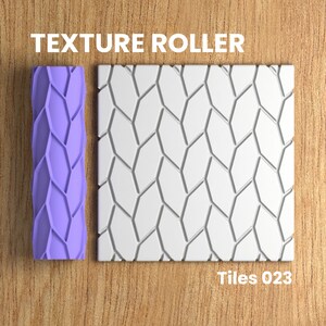 Tiles 023 | Polymer Clay Seamless Texture Roller | Digital STL File