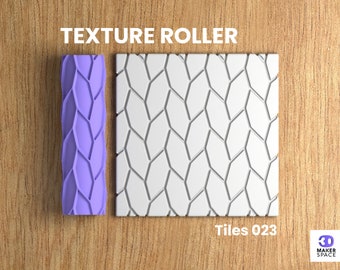 Tiles 023 | Polymer Clay Seamless Texture Roller | Digital STL File