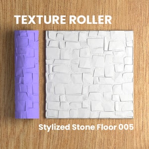 Stylized Stone Floor 005 | Polymer Clay Seamless Texture Roller | Digital STL File