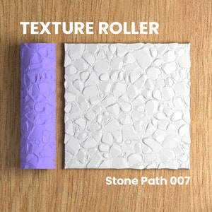 Stone Path 007 / Rodillo de textura sin costuras de arcilla polimérica / Archivo STL digital