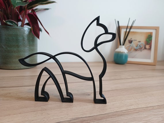 One Line Art Animal Dog Home Decoration 3D Print Art - Etsy