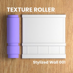 Stylized Wall 001 | Polymer Clay Seamless Texture Roller | Digital STL File