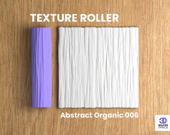 Abstracte organische 006 | Polymeer Klei Naadloze Textuur Roller | Digitaal STL-bestand