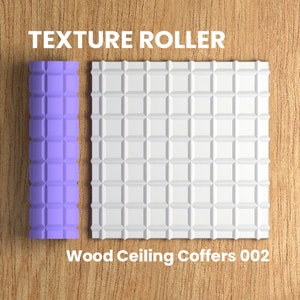 Wood Ceiling Coffers 002 | Polymer Clay Seamless Texture Roller | Digital STL File