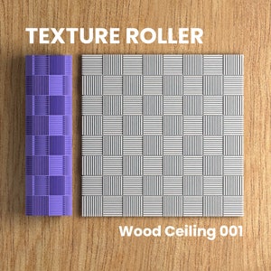 Wood Ceiling 001 | Polymer Clay Seamless Texture Roller | Digital STL File