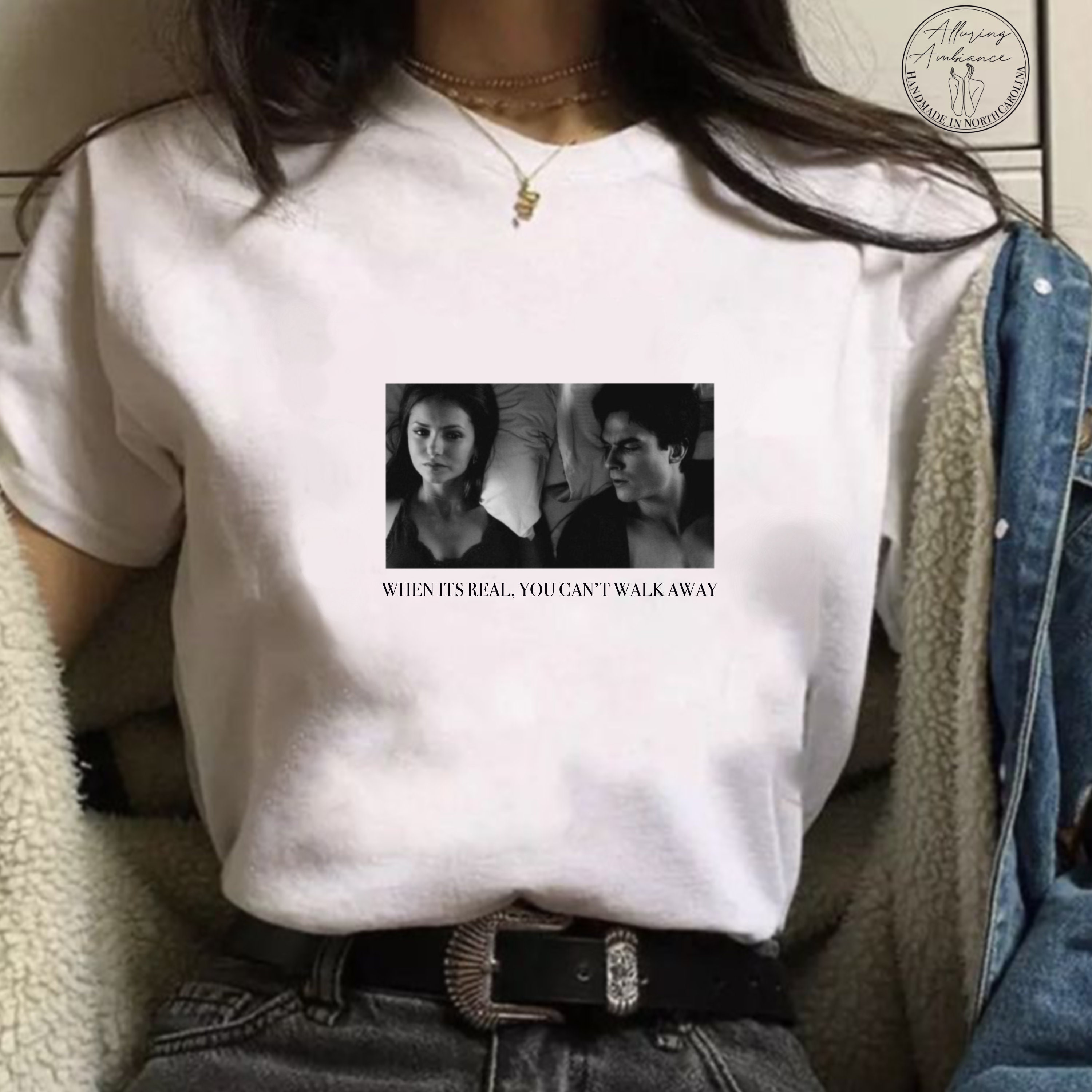 Damon Salvatore & Elena Gilbert TShirt TVD Etsy