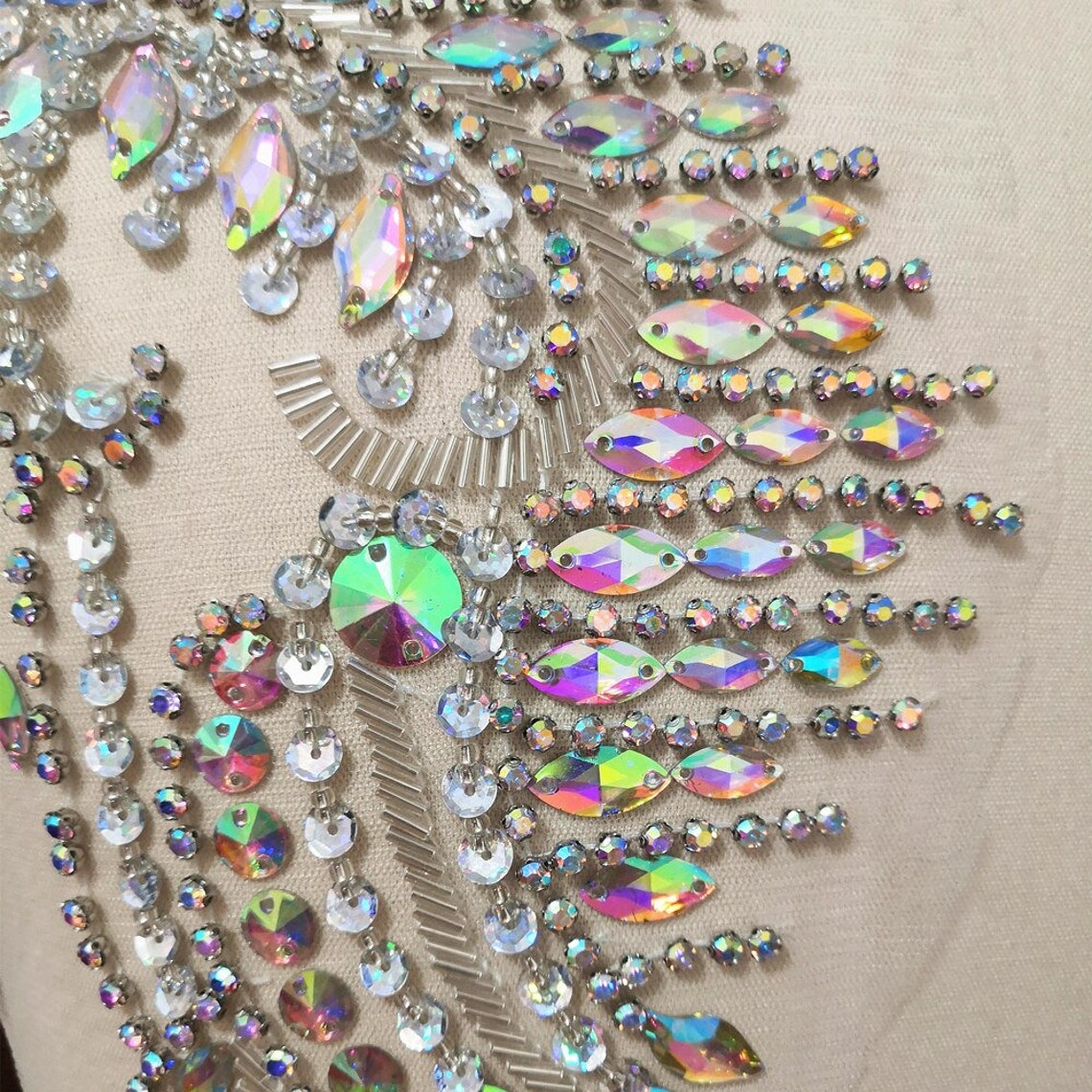 Customized Designer Sew on Sequins Crystals Rhinestones Etsy