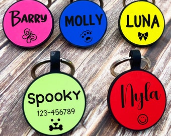 Personalized Dog ID Tags Silicone Dog Tag Customized Silicone Dog ID Tags Double Sided Engraved Pet Tags for Dogs