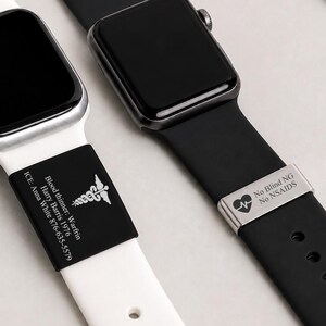Runner Id Tags,Personalized Medical Id Tag,Allergy Tag,Emergency Contacts,Medical Alert Id Tag For Watch Band,Alert bracelet