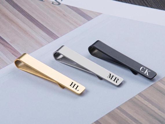 Custom Engraved Best Man Tie Clip，Personalized Groomsman Gift，Monogram Men Tie Clip,Gift For Groomsman，Custom Tie Bar Wedding Tie Clip