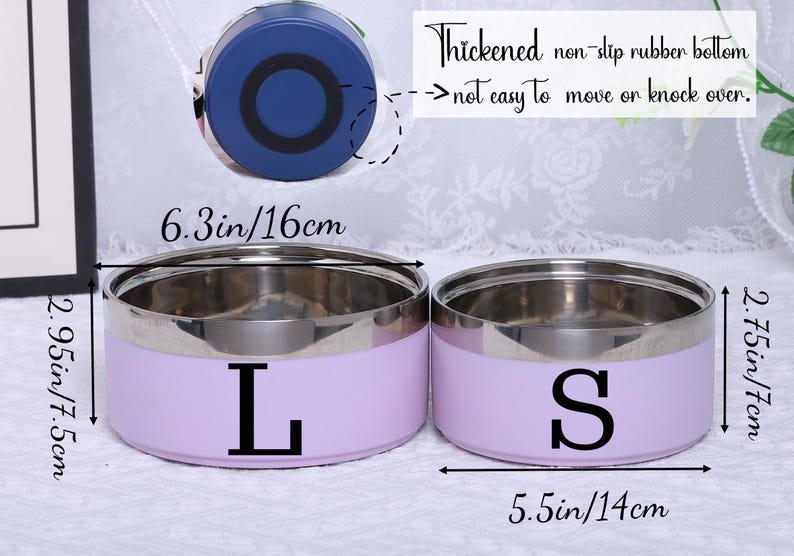 Custom Dog Feeder Bowls Insulated Stainless Steel Pet Bowl With Name