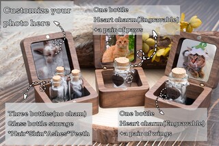 Scatola Commemorativa Per Animali Domestici In Legno Di Pino – Personalizzata Con Foto, Nome E Date (26 Cm)