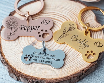 Dog Tag,Dog ID Tag,Bone Dog Tag,Dog Name Tag,Custom Dog Tag,Engraved Dog Tag,Dog Tag Personalized, Dog Tag Personalized for Dogs,Cat tag