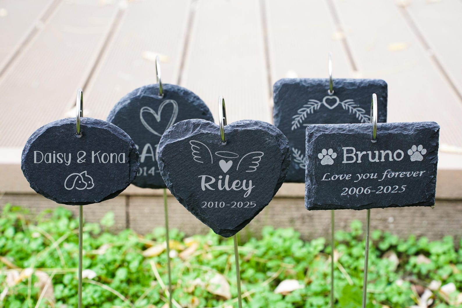 Custom Pet Memorial Garden Stone,personalized Dog & Cat Grave Marker ...