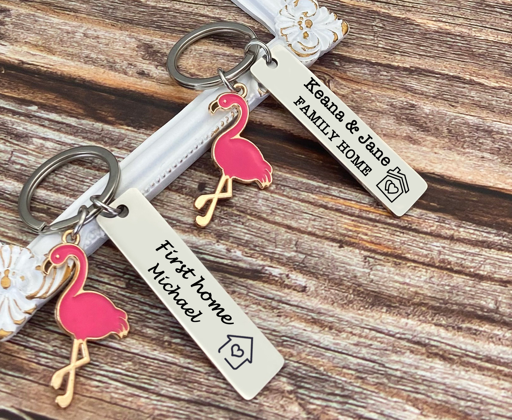 Portachiavi Fenicottero Motivazionale - Regalo Per Donne Con Messaggio