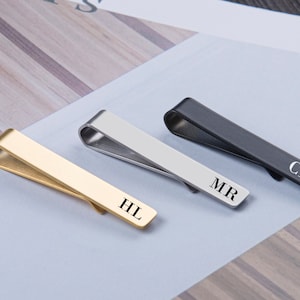 Custom Engraved Best Man Tie Clip，Personalized Groomsman Gift，Monogram Men Tie Clip,Gift For Groomsman，Custom Tie Bar Wedding Tie Clip