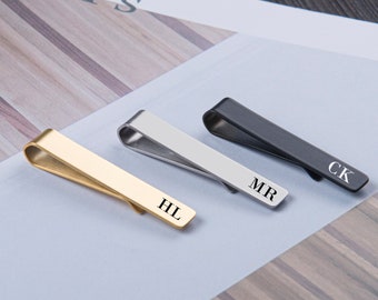 Custom Engraved Best Man Tie Clip，Personalized Groomsman Gift，Monogram Men Tie Clip,Gift For Groomsman，Custom Tie Bar Wedding Tie Clip