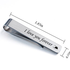 Custom Engraved Best Man Tie Clip，Personalized Groomsman Gift，Monogram Men Tie Clip,Gift For Groomsman，Custom Tie Bar Wedding Tie Clip image 7