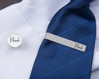 Custom Engraved Tie Bar for Husband Boyfriend,Gift for Groomsman Best Man,Father of the Bride Gift,Personalised Tie Bar Gift,Wedding Gifts
