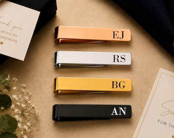 Custom Engraved Tie Bar, Engraved Tie Clip, Personalized Gift for Groomsman, Father of the Bride Gift, Personalized Gift for Men,Tie Pin