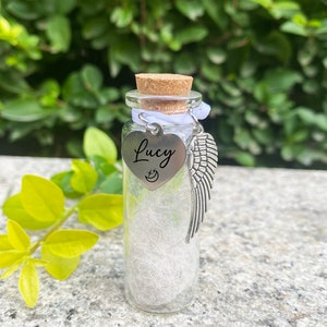 Signifyule Pet Memorial Bottle For Pet Hair,Keepsake For Dog